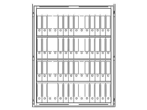 Stalen Kantoorkast 1557x1252mm S2 Lfs 30 P Kleur Ral 7024