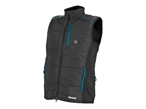 Makita DCV202Z verwarmde bodywarmer, zwart, maat M, per stuk