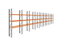 palletstelling,basis+9xaanbouw,HxBxD 3990x19350x750mm,vakl. 3000kg