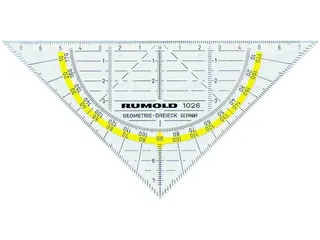 Geodriehoek Rumold 1026 160mm transparant - 2