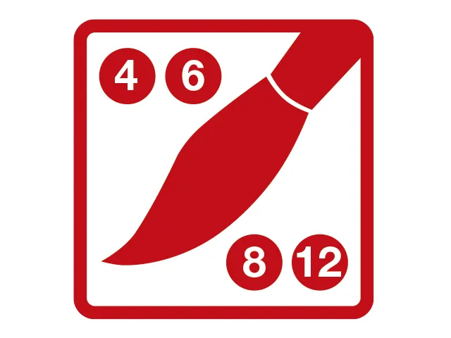 Penselenset Eberhard Faber ponyhaar maat 4-6-8-12