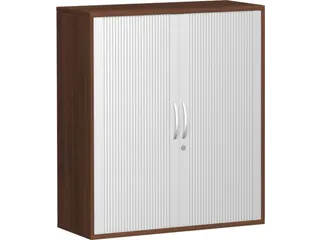 jaloeziedeurkast,HxBxD 1150x1000x430mm,2xhouten vloer,decor romp noten - 2