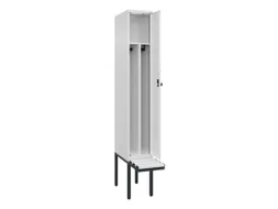 locker met bank,voor scheiding van kleding,HxBxD 2120x300x815mm,1vak