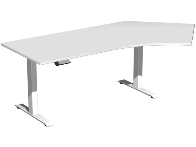 Av. régl. él. hauteur bureau d'angle HxlxP 730-1230x2166x1130mm