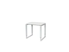 Domino Plus Bureau Hoogte Verstelbaar 800x600mm Wit 25mm Alu O-Poot