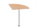 koppelelement voor bureau,90 °,HxBxD 720-840x600x600mm,rond,NE-esdoor