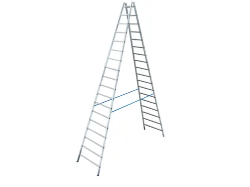 Bokladder Dubbelzijdig Aluminium 5.20m 2x18sporten Alu Scharnieren