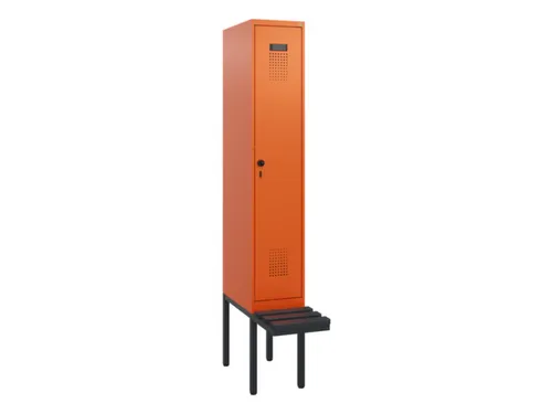 locker met bank,HxBxD 1950x300x815mm,1vak,vak B 300mm,draaigrendel