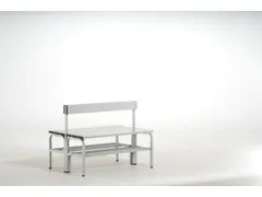 dubbele zitbank,HxLxD 770x1015x725mm,alu. lijsten,frame RVS RAL7035