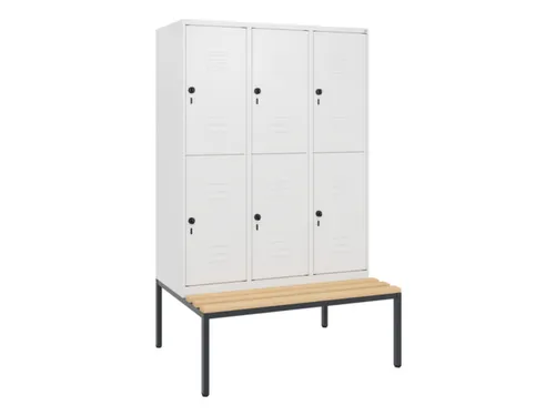 Dubbeldekse dekenkist,HxBxD 1950x1200x815mm,3x2vak.,vak B 400mm