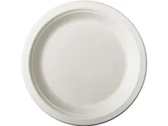 Papstar "Pure" Borden van suikerriet Rond 18cm Wit 50 stuks