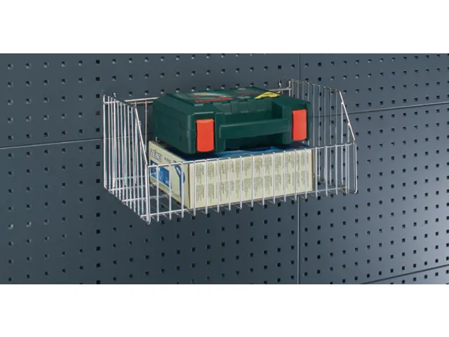 panier en fil,p. plaque de rangement perforée,HxlxP 220x470x300mm