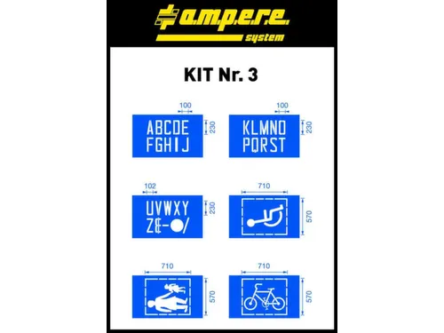 Sjablonenset,Letters/Symbolen,V. Vloermarkeerapparaat,Speciaal Karton
