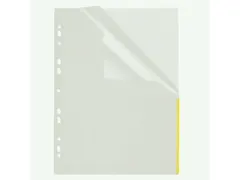 Pochette de présentation transparente Foldersys avec bande d'indexati