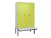 locker voor scheiding van kleding,HxBxD 2120x1200x815mm,3vak