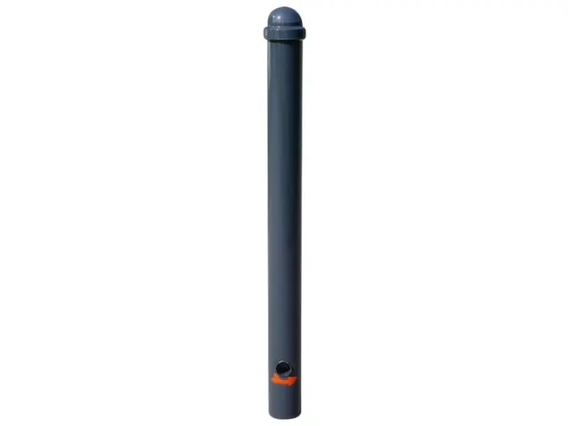Trottoirpaal 900mm Ø 76mm Met Halve Kogel-kap Uitneembaar Ral 7021