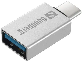 Usb-C naar Usb 3.0 Dongle 136-24 zilver - 1