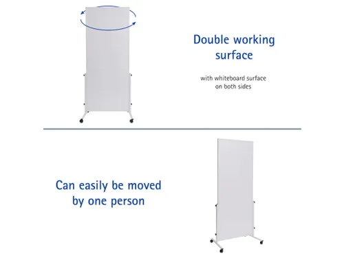 Mobiel Whiteboard MAULsolid Easy2move 75x180cm