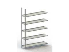 Schroefstelling Aanbouwveld Ral7035 1850x1252x304mm 5legborden 75kg