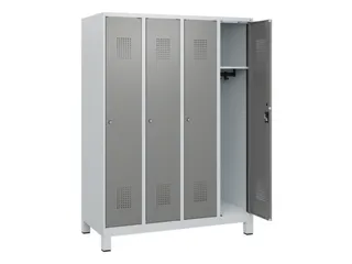 schoollocker,HxBxD 1630x1200x500mm,4vak,vak B 300mm,cil.-slot,voeten - 1