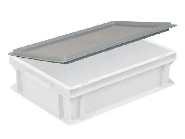 Couvercle À Charnières Pour Bac Norme Europe Lxl 400X300Mm Gris