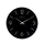 Wandklok NeXtime dia. 35cm bol glas zwart 'Basic Dome' streep/cijfers