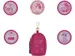 Mini tas Beckmann Cherry red incl. 5 buttons