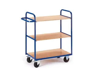 etagewagen,draagverm. 150kg,3etage(s),laadvl. LxB 800x500mm,houtetage - 1