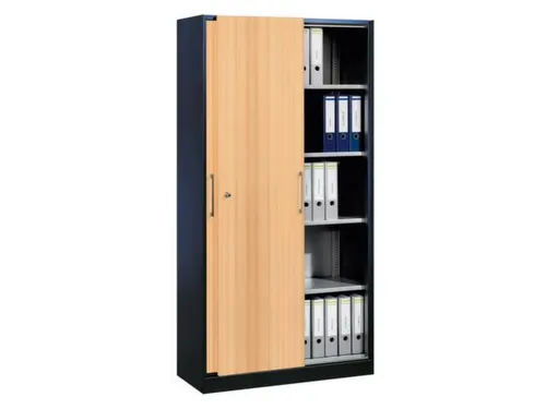 schuifdeurkast,HxBxD 1980x1200x435mm,4xStalen bodem,5 OH