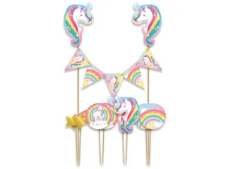Cake decoratie Unicorn 9 stuks - 3