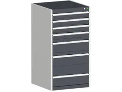 ladekast HxBxD 1200x650x650mm 7laden romp RAL7035 front RAL7016