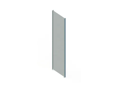 zijwand,v. inhaakstelling,HxD 2000x600mm,verzinkt,massief plaatstaal