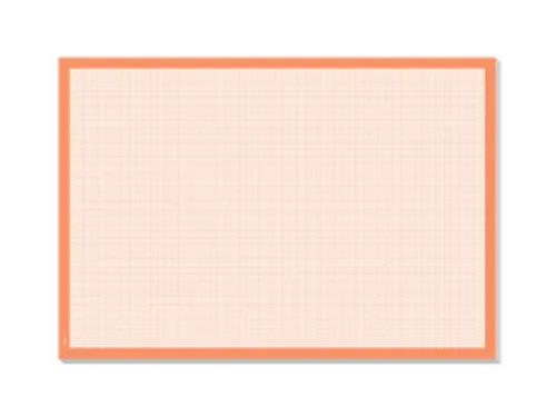Schrijfonderlegger van papier, Graph, millimeter geruit, wit/oranje, 5