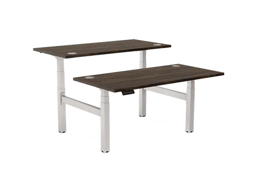 Cambio Zit-Sta bureau duo bench frame Zilver
