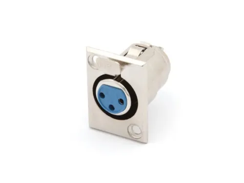 Vrouwelijke 3P Xlr Plug - Vernikkeld - Chassismontage