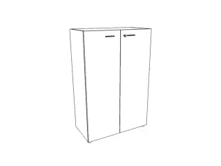 kantoorkast,HxBxD 1310x860x450mm,2xhouten vloer,3ordnerhoogte,romp wit - 2
