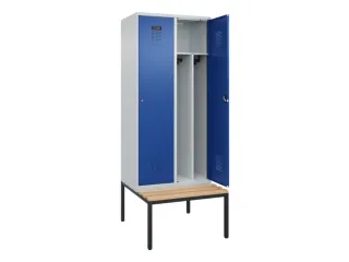 locker met bank,voor scheiding van kleding,HxBxD 2120x800x815mm,2vak - 1