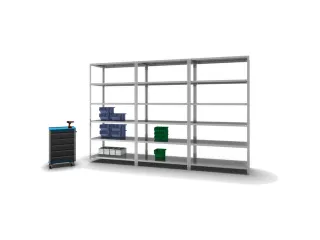 magazijnstelling,grondveld,HxBxD 2500x1300x600mm,vaklast 350kg - 3