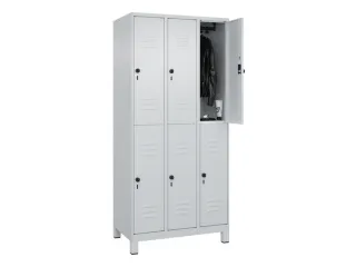 dubbeldekse locker,HxBxD 1950x900x500mm,3x2vak.,vak B 300mm - 3