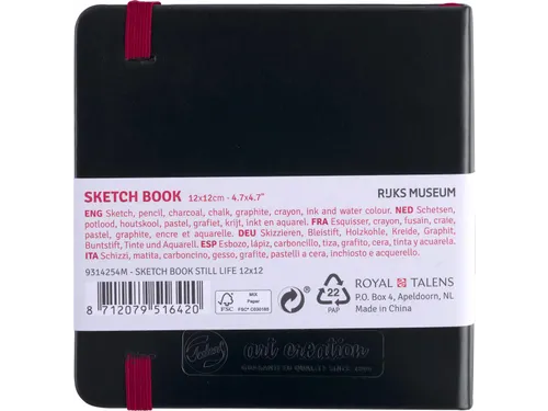 TAC schetsboek Stilleven 12x12cm