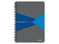 Notitieboek Leitz Office A5 lijn 180pag grijs Blauw