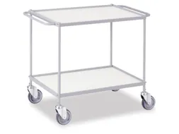 Universele Wagen 150kg 785x500mm 2 Etages Met Beugel Zilvergrijs