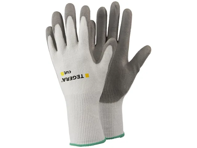 Tegera 10430 snijbestendige handschoenen, grijs/wit, maat 5, per 6 paa