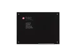 OUTLET Scritto Glasbord Zwart 90x120 cm met stift