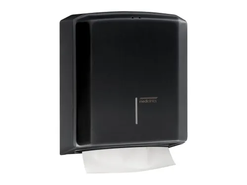 Handdoekdispenser Zwart C-vouw Z-vouw