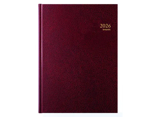 Agenda 2027 Brepols Bremax Santex A4 1dag/2pag 8 kolommen bordeaux