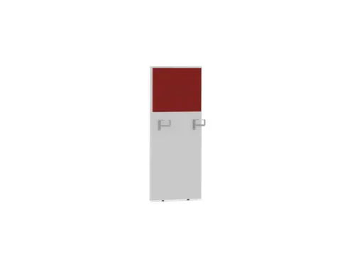 baliepaneel,v. bureau,aanbouw rechts,B 600mm,Bl-wit,BN4011-rood