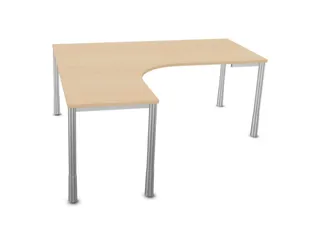 In hoogte verstelbaar bureau in vrije vorm,NE-esdoorn - 2