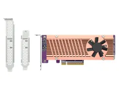 QNAP QM2-2P-384A, PCIe, M.2, PCIe 3.0, Bruin, Grijs, NAS / Storage ser