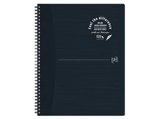 Spiraalblok Oxford Origin A4+ ruit 5mm 70vel zwart - 5